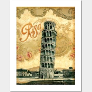 Vintage Travel Poster - Pisa Italy Posters and Art